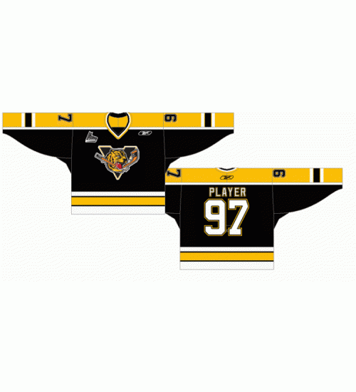 Custom QMJHL Victoriaville Tigres 1999 09 Hockey Jersey Road Black